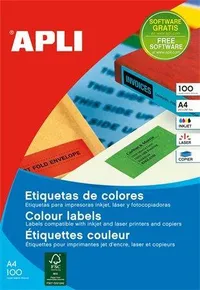 Etikett, 70 x 37 mm, gelb, 2400 Stück/Packung, APLI